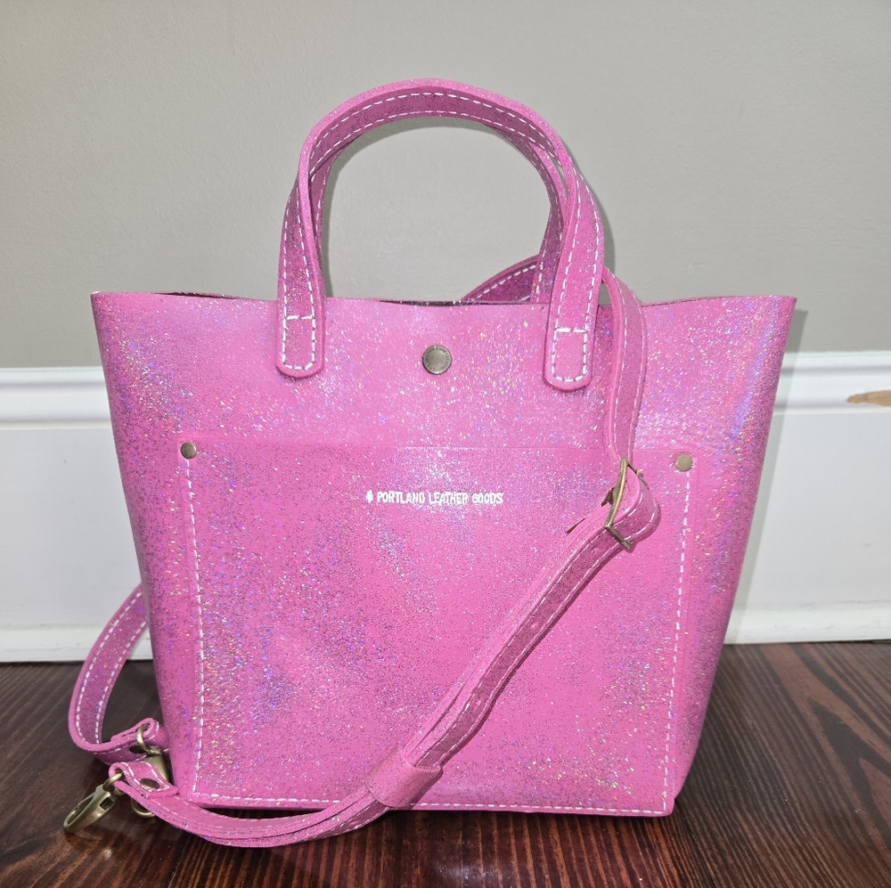 Upcrafted Portland Leather Goods Pink Mini Crossbody Bag